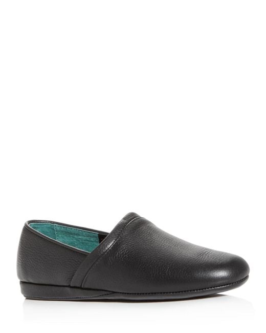 L.B. Evans Men's Leather Slippers in Black for Men Lyst