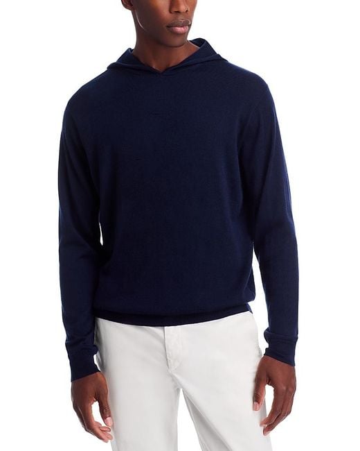Peter Millar Blue Autumn Crest Popover Hoodie for men
