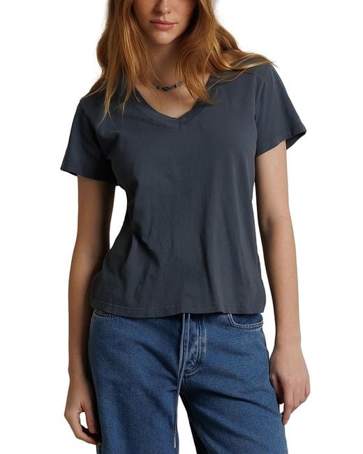 PERFECTWHITETEE Blue Hendrix V Neck Tee