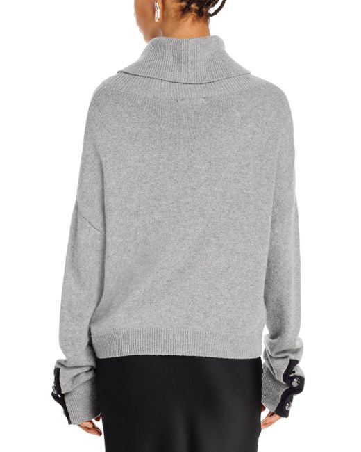 Ramy Brook Brianna Turtleneck Sweater in Gray | Lyst