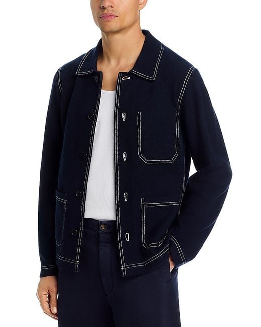 Paul Smith Blue Knitted Jacket for men