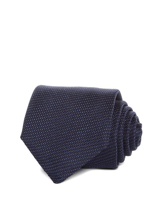Canali Blue Silk Classic Neat Tie for men