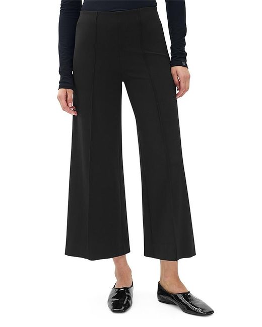 Rag & Bone Black Irina Cropped Wide Leg Pants