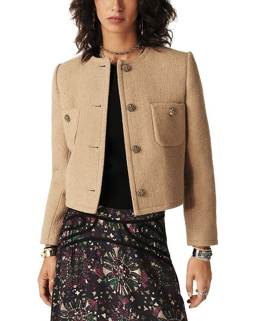 Ba&sh Natural Meredith Cropped Boxy Jacket