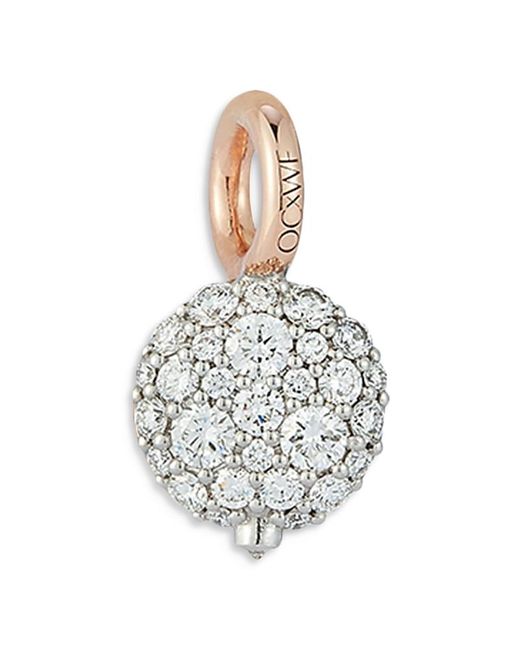 Walters Faith White 18K Rose & Diamond Chantecaille Small Pebble Charm Pendant
