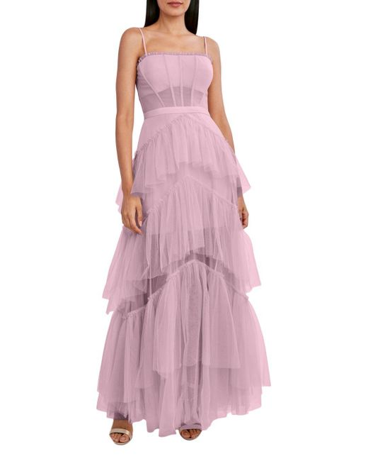 bcbgmaxazria tulle corset gown