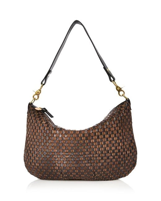 Clare V. Brown Moyen Leather Messenger Bag