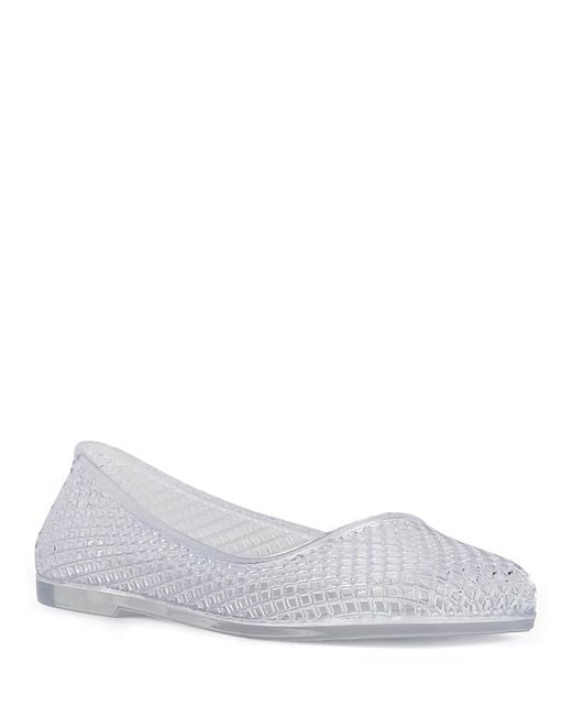 Jeffrey Campbell White Day-Off Cutout Jelly Flats