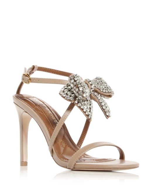 Kurt Geiger Bromley Crystal Bow High Heel Sandals in Pink Lyst