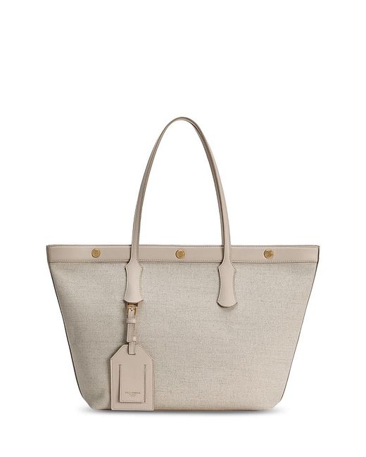 Dolce & Gabbana White Canvas Tote