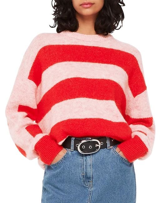 Whistles Red Crewneck Sweater