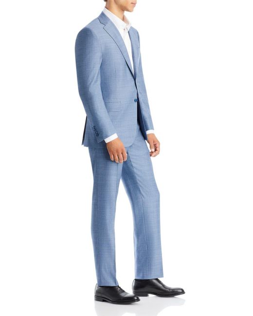 Canali Siena Classic Fit Sharkskin Suit in Blue for Men | Lyst
