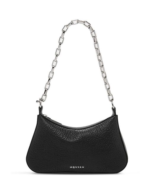 Alexander McQueen Black Mini T-Bar Pouch