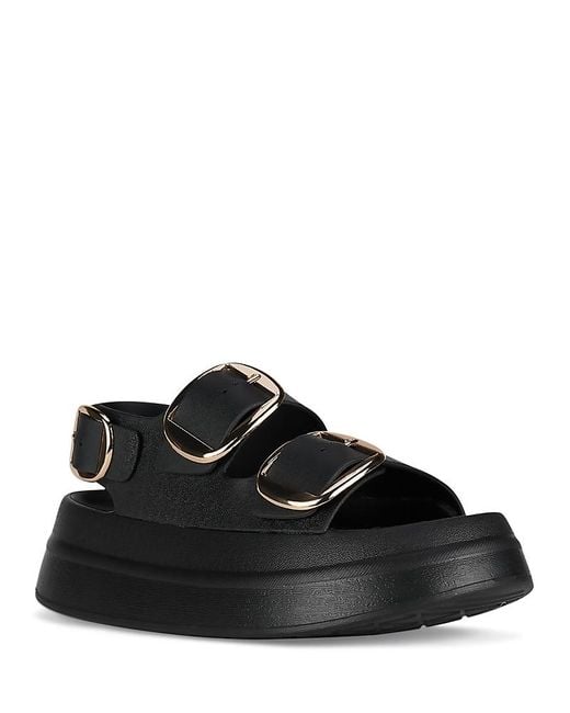 Jeffrey Campbell Black Double Strap Platform Sandals