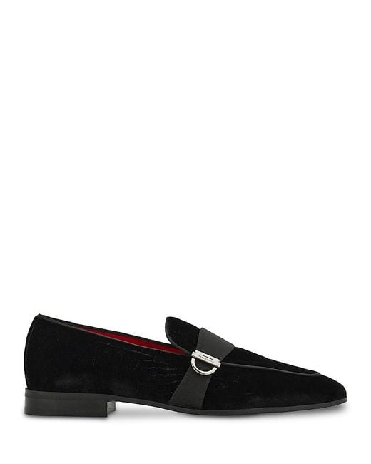 Ferragamo Black Bitter Loafers for men