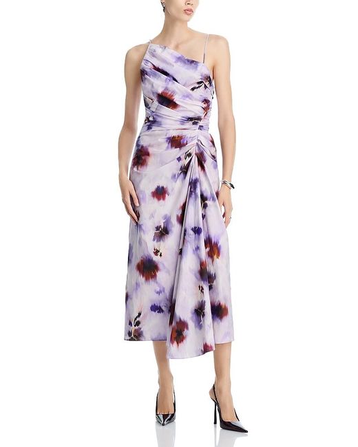 A.L.C. Women's Purple A. L.C. Juno Asymmetrical Gathered Dress -  www.benaras.co