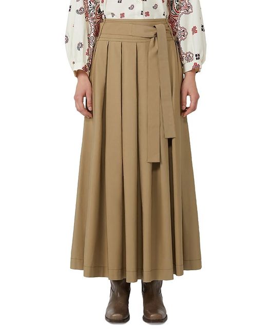Weekend by Maxmara Natural Agiate Pleated Skirt