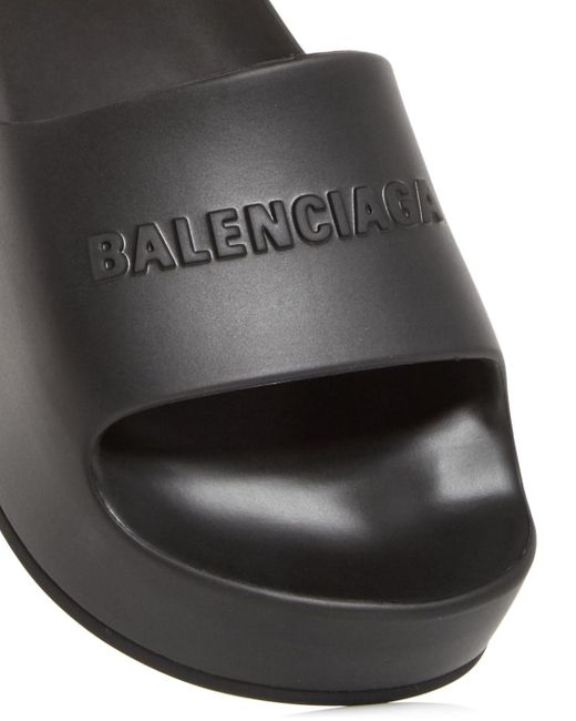 Green Logoembossed rubber flatform slides  Balenciaga  MATCHESFASHION US