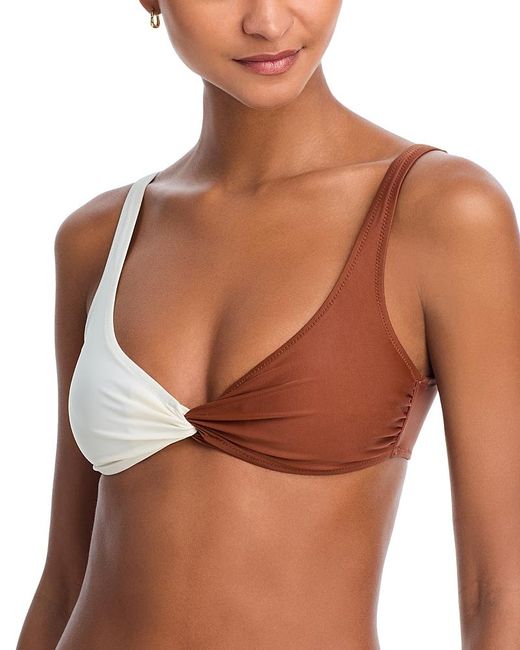 Solid & Striped Brown The Perrie Bikini Top