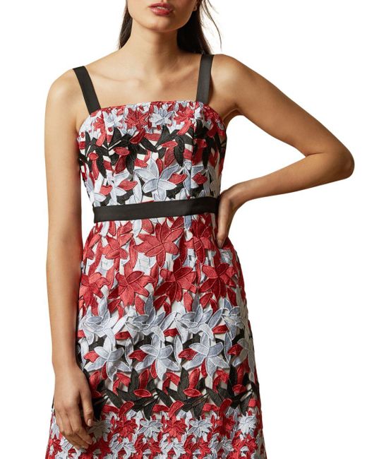 ted baker white midi dress