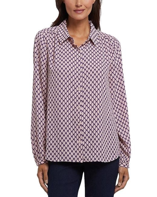NYDJ Purple Modern Blouse