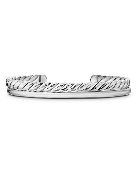 David Yurman White Dy Mercer Two Row Cuff Bracelet