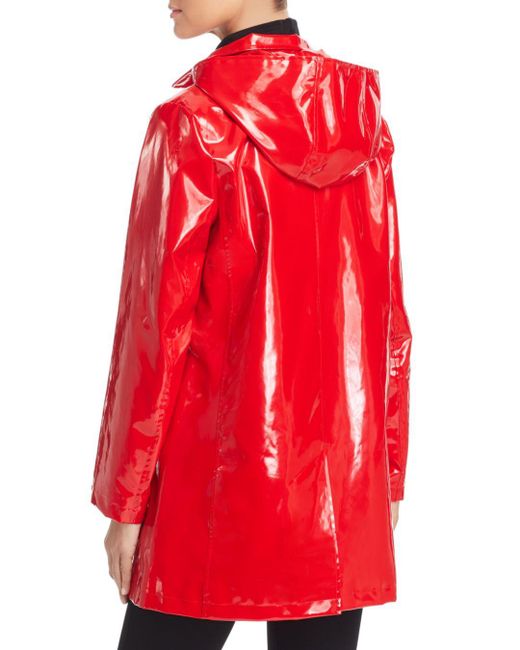 Jane Post Iconic Slicker Raincoat in Red - Save 55% - Lyst