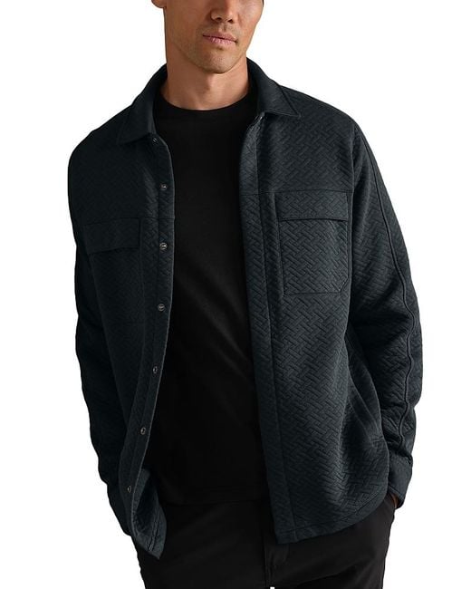 Rhone Black Weekender Shacket for men