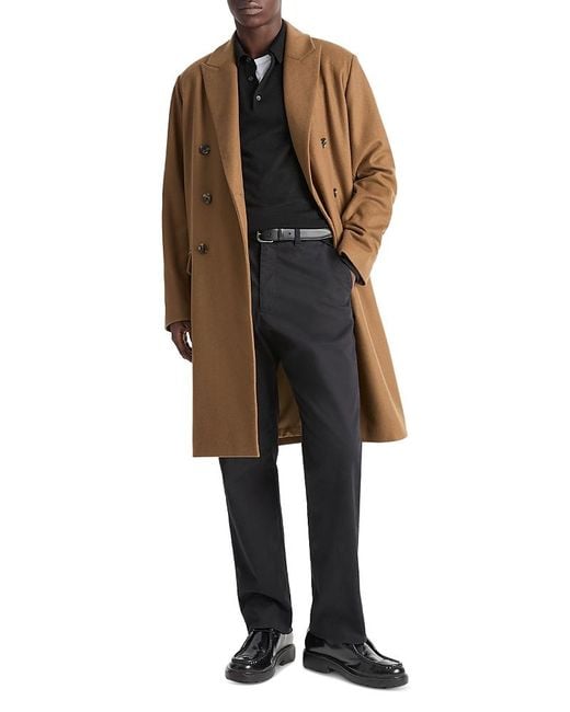 Vince Black Double Breasted Coat for men