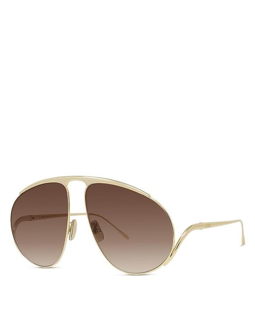 Loewe Brown Signature Pilot Sunglasses, 61Mm