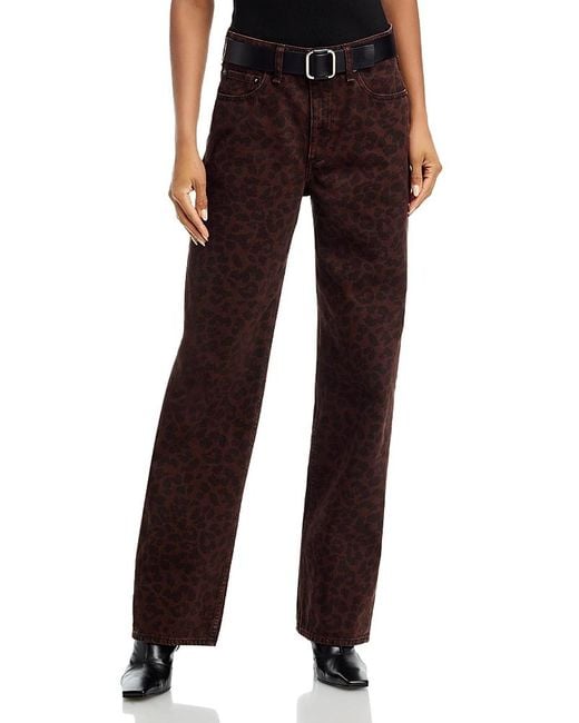 Rag & Bone Black Shea High Rise Straight Leg Jeans