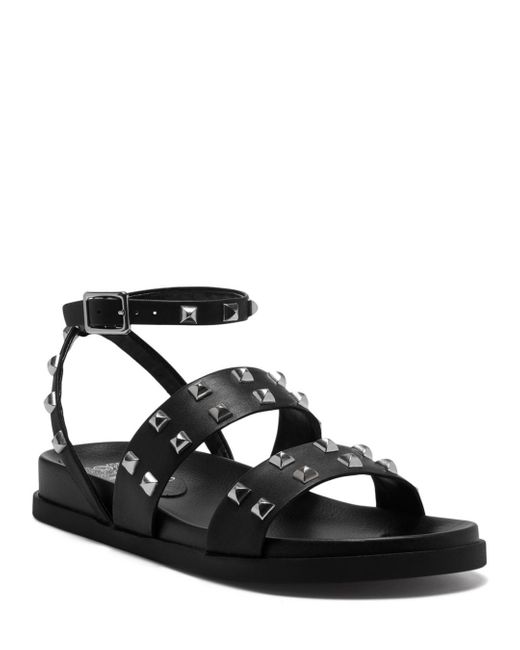 Vince Camuto Pealan Studded Strappy Leather Sandals in Black - Lyst