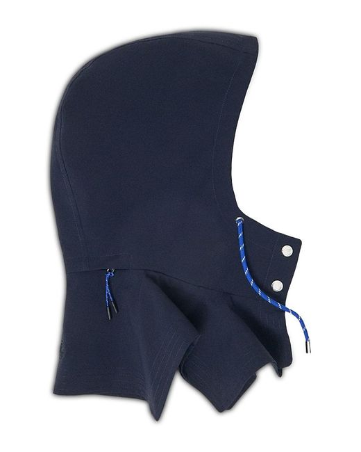 Maje Blue Waterproof Drawstring Hood