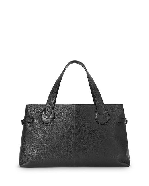 Staud Black Piper Suede Tote