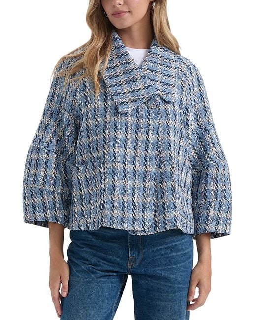 NVLT Blue Oversized Bomber Jacket