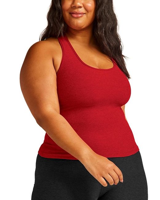 Beyond Yoga Red Plus Space Dye Step Up Racerback Tank