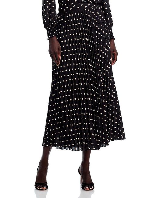 Tahari Black Pleated Maxi Skirt