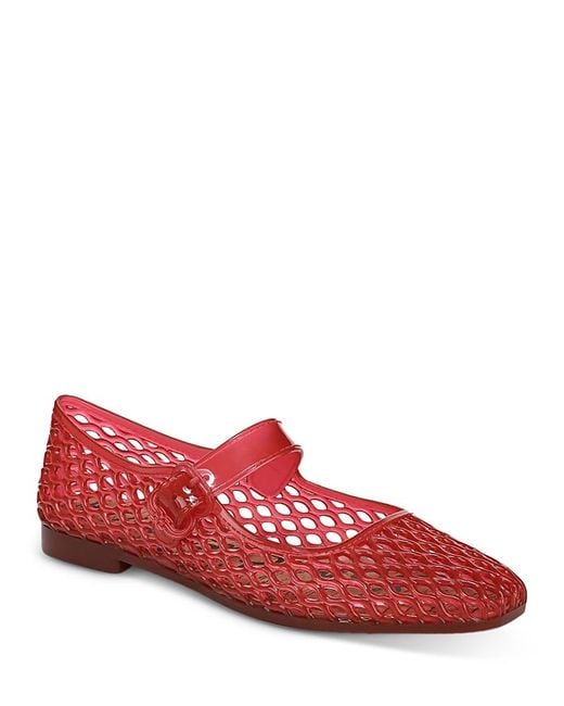 Sam Edelman Red Michaela Square Toe Jelly Flats