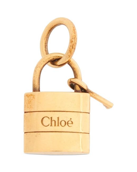 Chloé Metallic Alphabet Lock Bag Charm