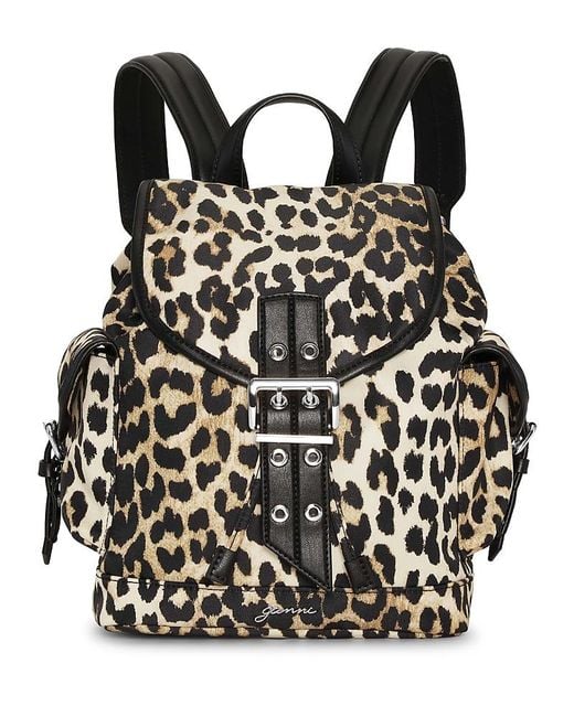 Ganni Black Small Nylon Bucky Backpack