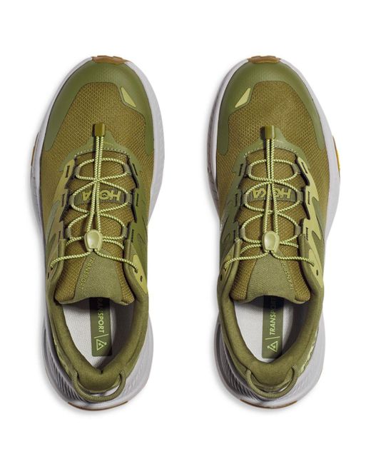 Hoka One One Transport Water Resistant Lace Up Sneakers in Green for