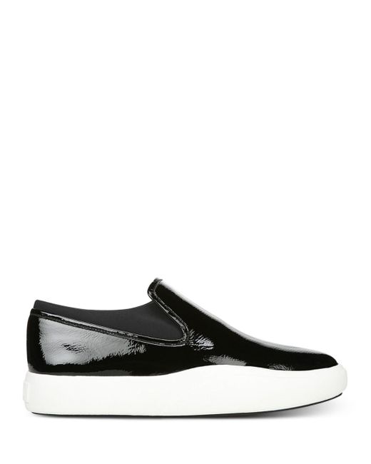 via spiga black slip on sneakers