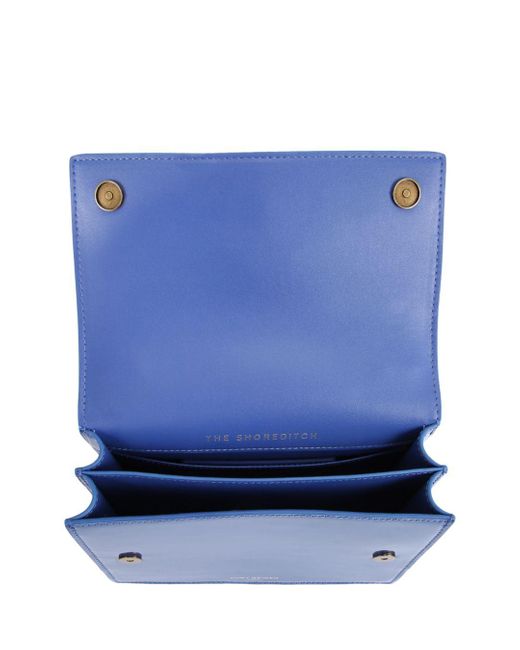 Kurt Geiger Shoreditch Patent Leather Crossbody in Blue