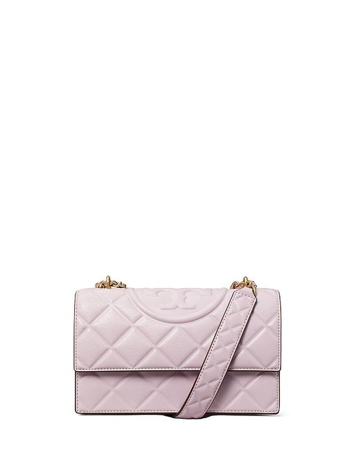Tory Burch Pink Small Fleming Leather Shoulder Bag