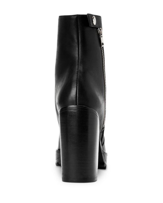womens black block heel ankle boots