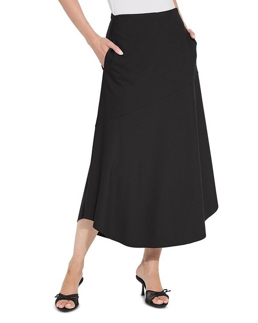 Lyssé Black Ponte A Line Skirt