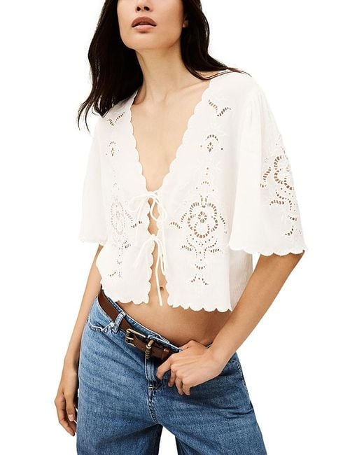 Ba&sh White Olaya Top