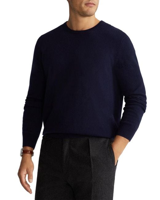 Polo Ralph Lauren Washable Cashmere Sweater in Blue for Men - Lyst