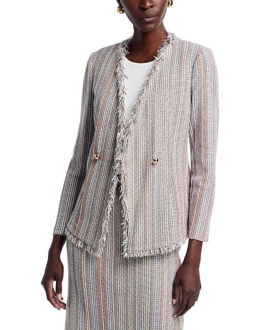 Misook Gray Wrinkle Resistant Knit Jacket
