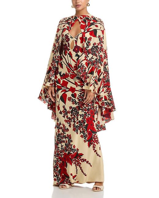 Johanna Ortiz Women's Red Dream Orchard Silk Cape